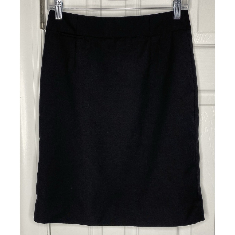 J Crew Women's Woool Original Fit Pencil‎ Skirt Black Size 2